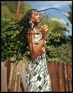 Blocked Lumière Short Halter Dress