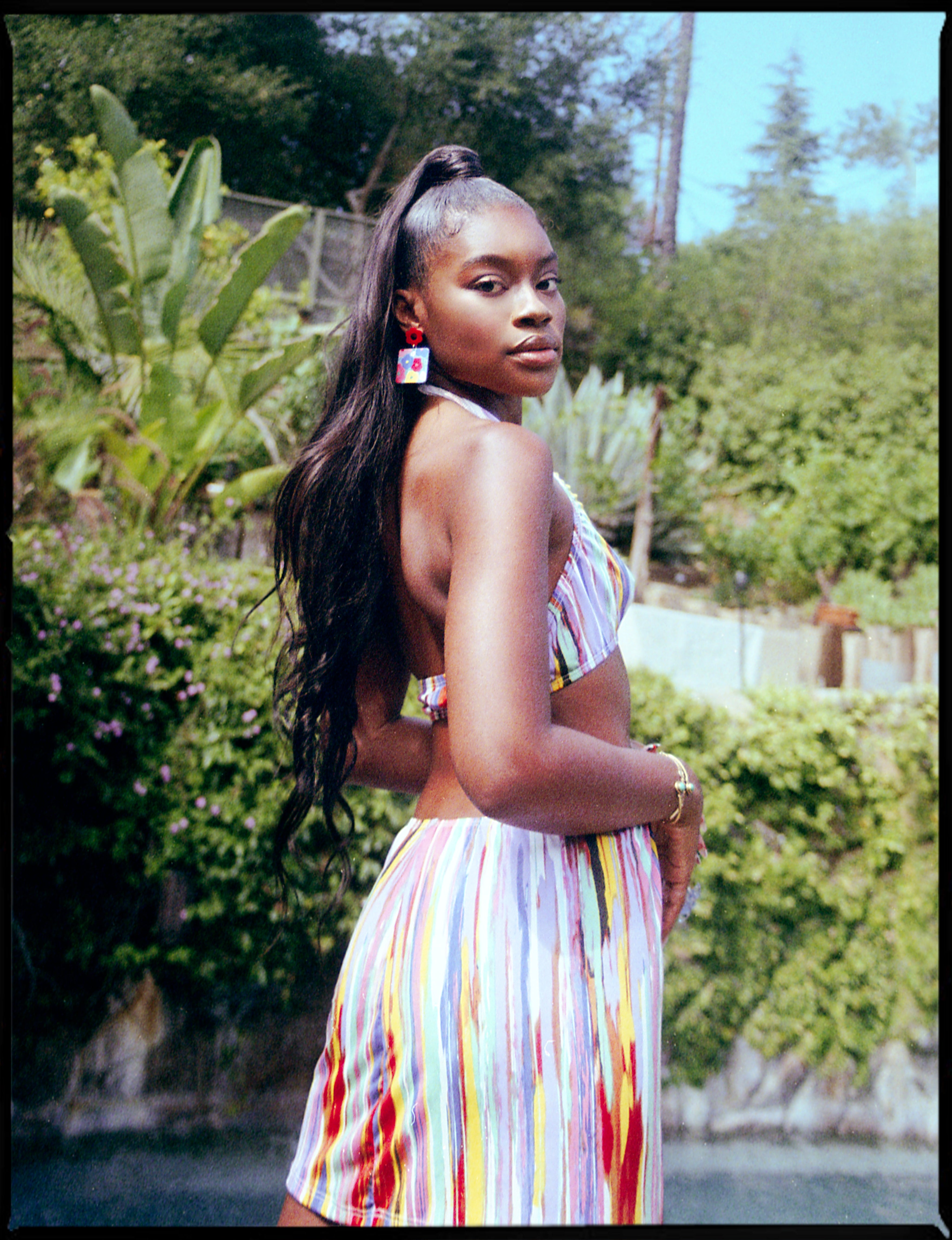 Lumière Short Monochramtic Halter Dress
