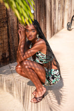 Load image into Gallery viewer, Blocked Lumière Short Halter Dress
