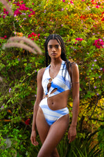 Load image into Gallery viewer, Blue Ciao Ring Swimsuit
