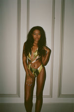 Load image into Gallery viewer, Green Fusion Ring Swimsuit
