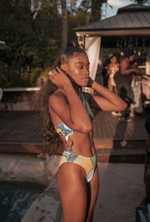 Load image into Gallery viewer, L&#39;Amour Blue and Yellow One Piece
